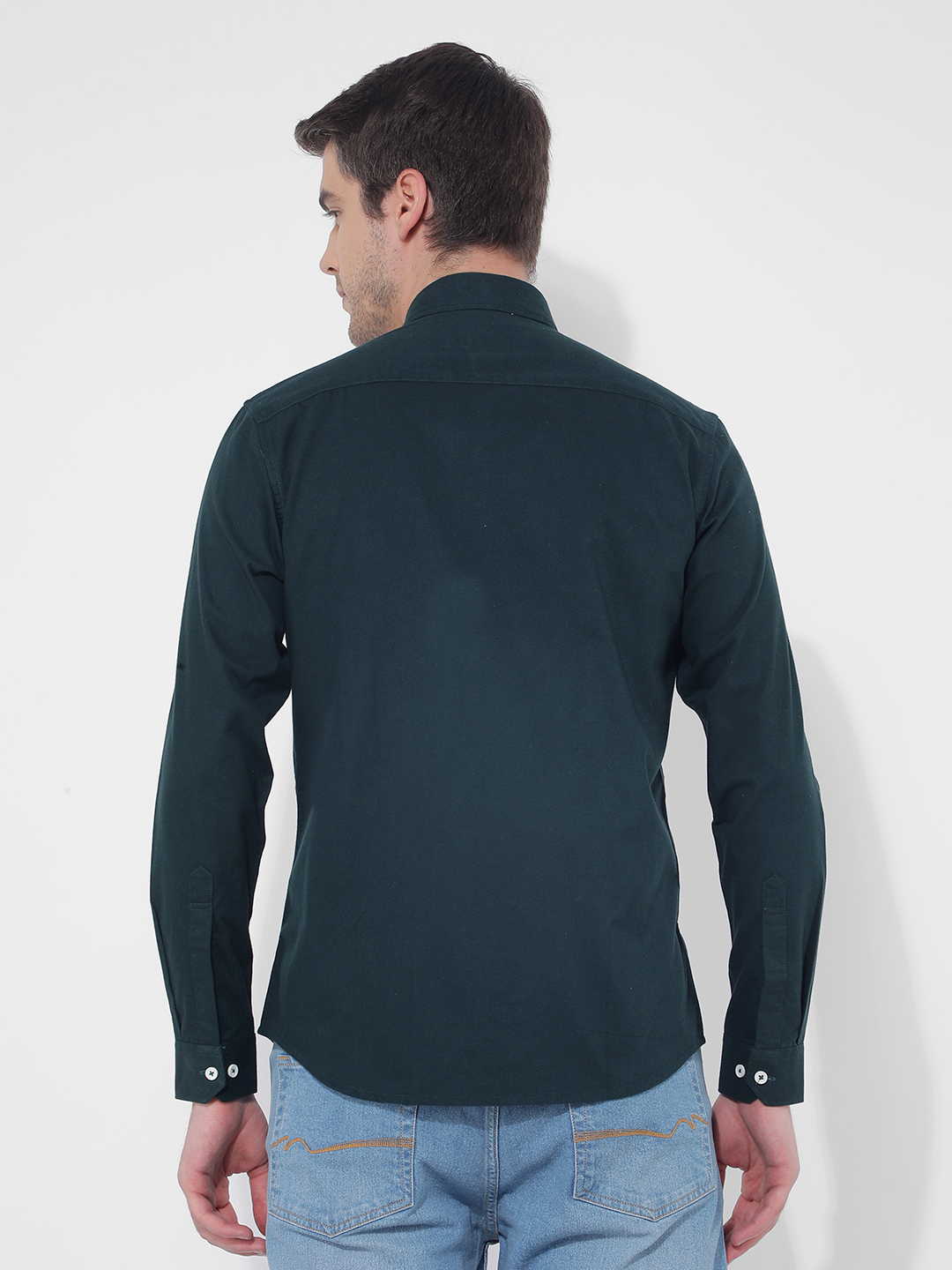 Numero Uno Men Solid Green Shirt